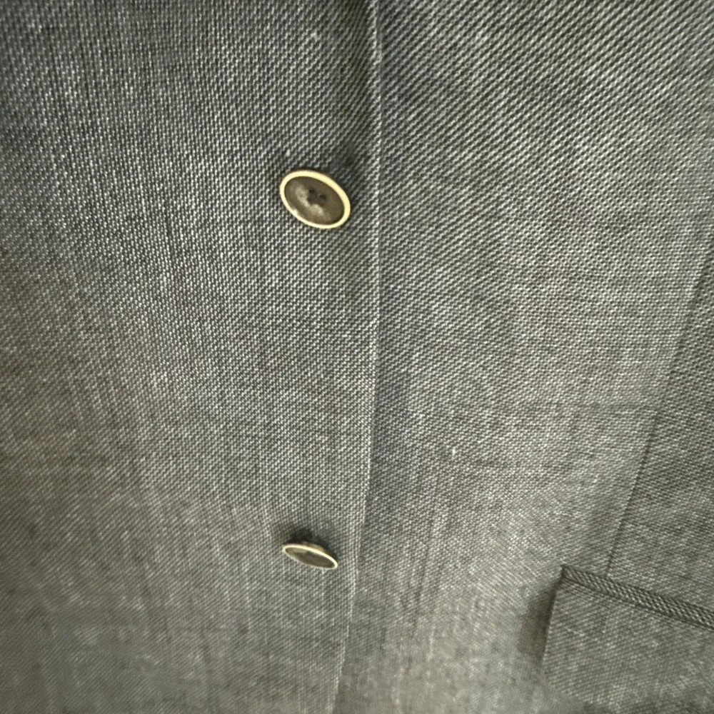 Jospeh Abboud Blazer Mens 48L Blue Heather Wool & Linen Two-Button Classic